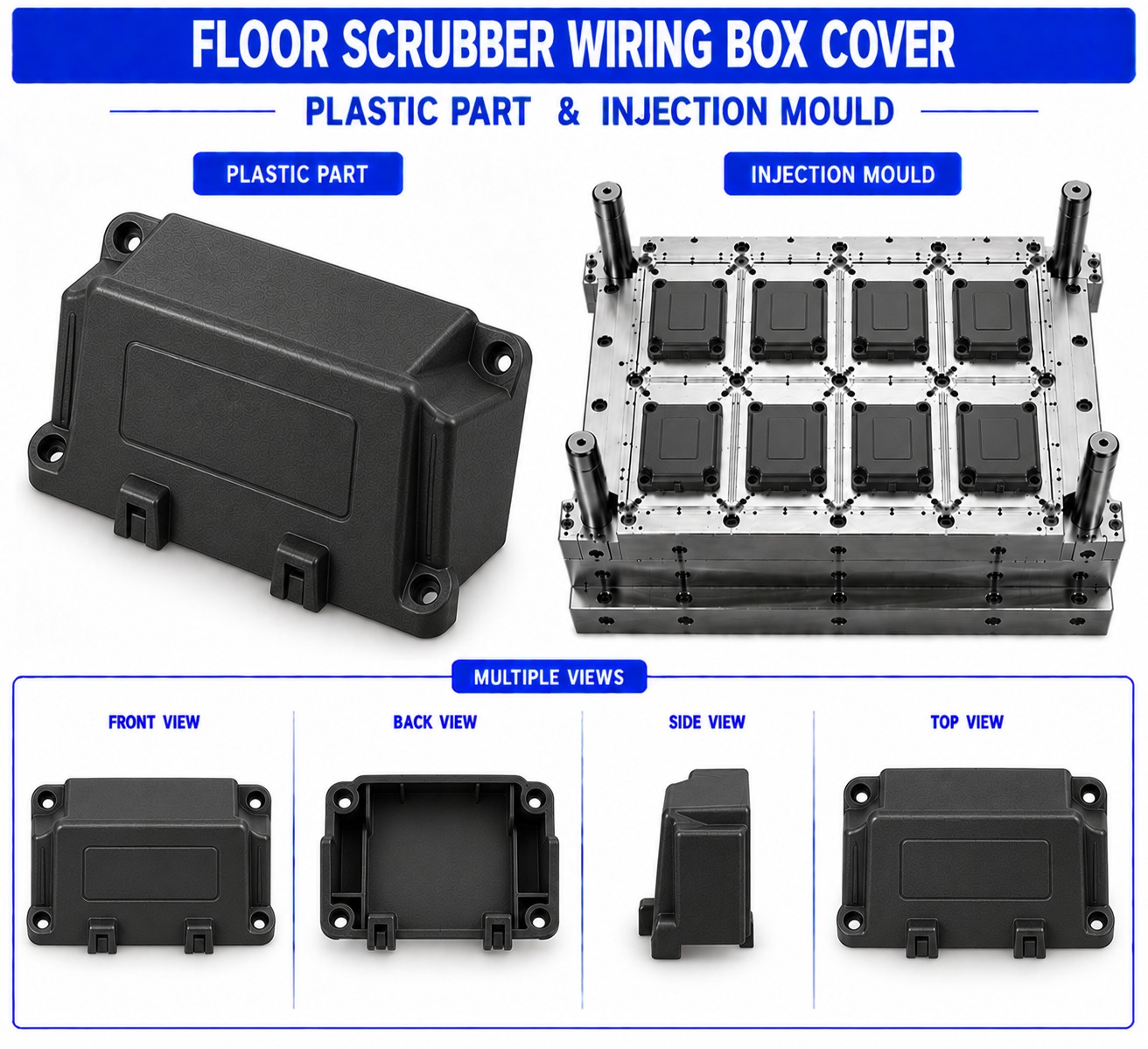 Floor Scrubber Plastic Wiring Box Cover Mould and Moulding Service